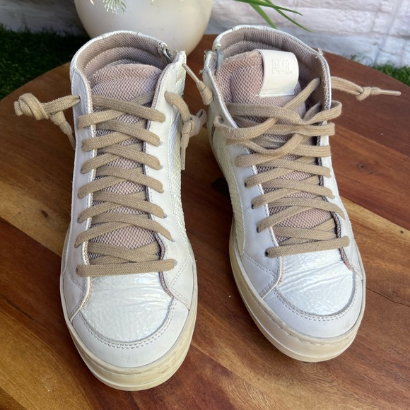 P448 high top white patent leather sneakers Medusa color size 35 US 5 - Picture 7 of 16